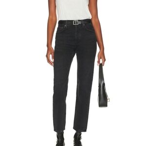 Agolde Parker Long Jeans in Hitch Black Size 29